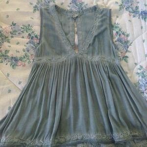 POL  V Neck Baby doll  Top